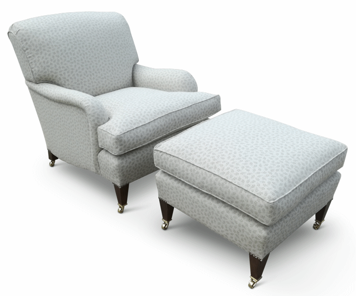 Run-up footstool with Avon armchair