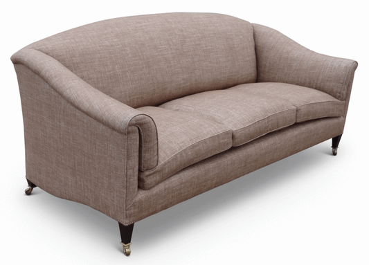 Earlswood Sofa — brown Fermoie fabric, side view