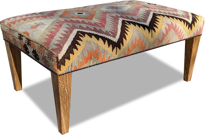 High leg magazine stool in oak